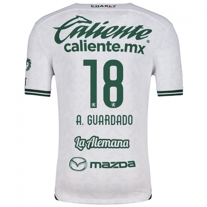 Kandiny Damen Andrés Guardado #18 Weiß Grün Auswärtstrikot Trikot 2024/25 T-Shirt