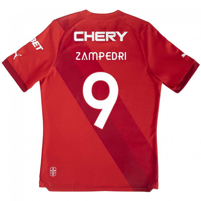 Kandiny Damen Fernando Zampedri #9 Rot-Weiss Auswärtstrikot Trikot 2024/25 T-Shirt