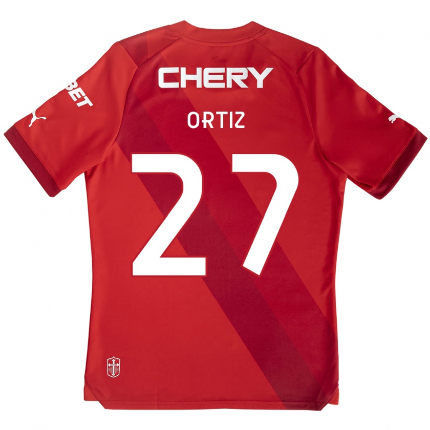 Kandiny Damen Jorge Ortiz #27 Rot-Weiss Auswärtstrikot Trikot 2024/25 T-Shirt