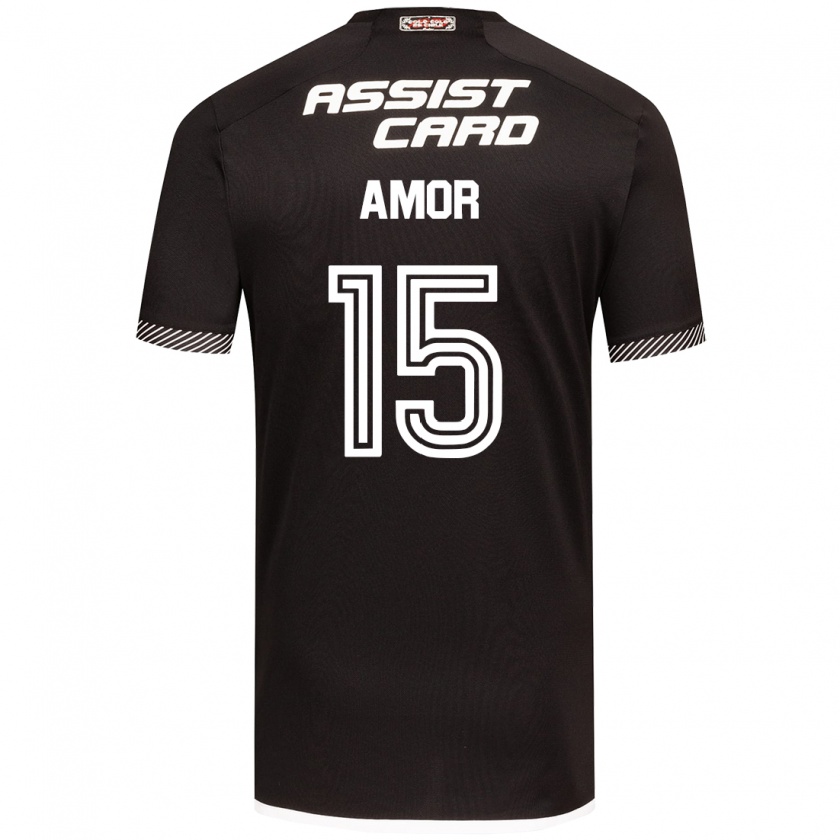 Kandiny Damen Emiliano Amor #15 Schwarz-Weiss Auswärtstrikot Trikot 2024/25 T-Shirt