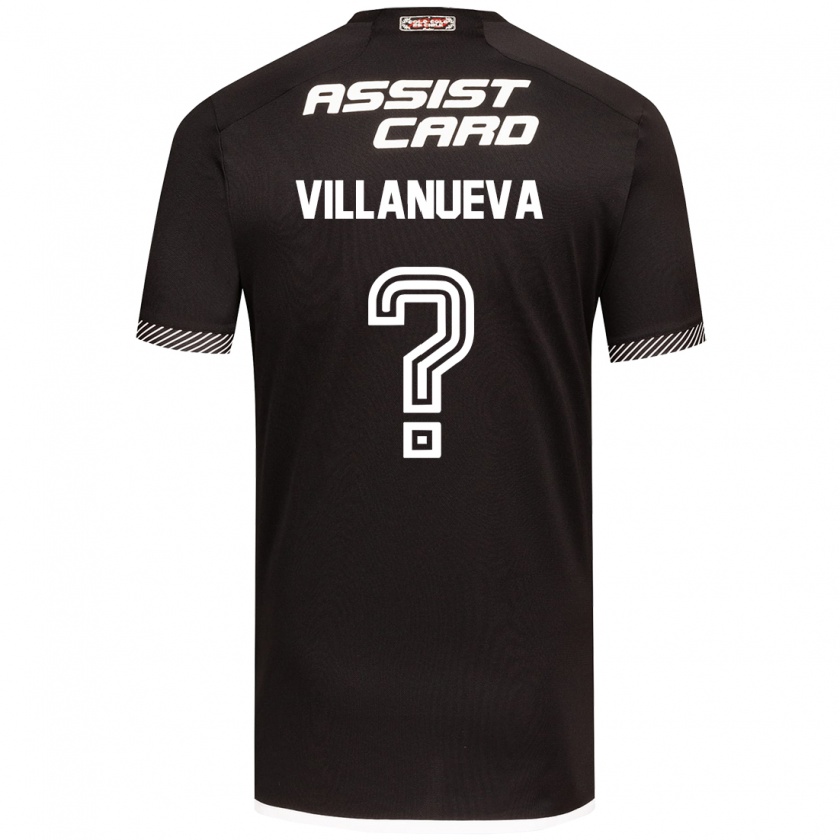 Kandiny Damen Eduardo Villanueva #0 Schwarz-Weiss Auswärtstrikot Trikot 2024/25 T-Shirt