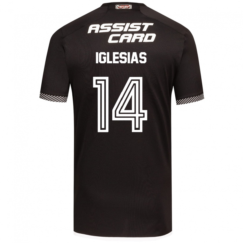 Kandiny Damen Luciano Iglesias #14 Schwarz-Weiss Auswärtstrikot Trikot 2024/25 T-Shirt