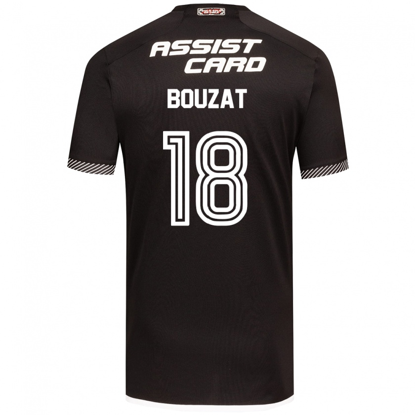 Kandiny Damen Agustín Bouzat #18 Schwarz-Weiss Auswärtstrikot Trikot 2024/25 T-Shirt