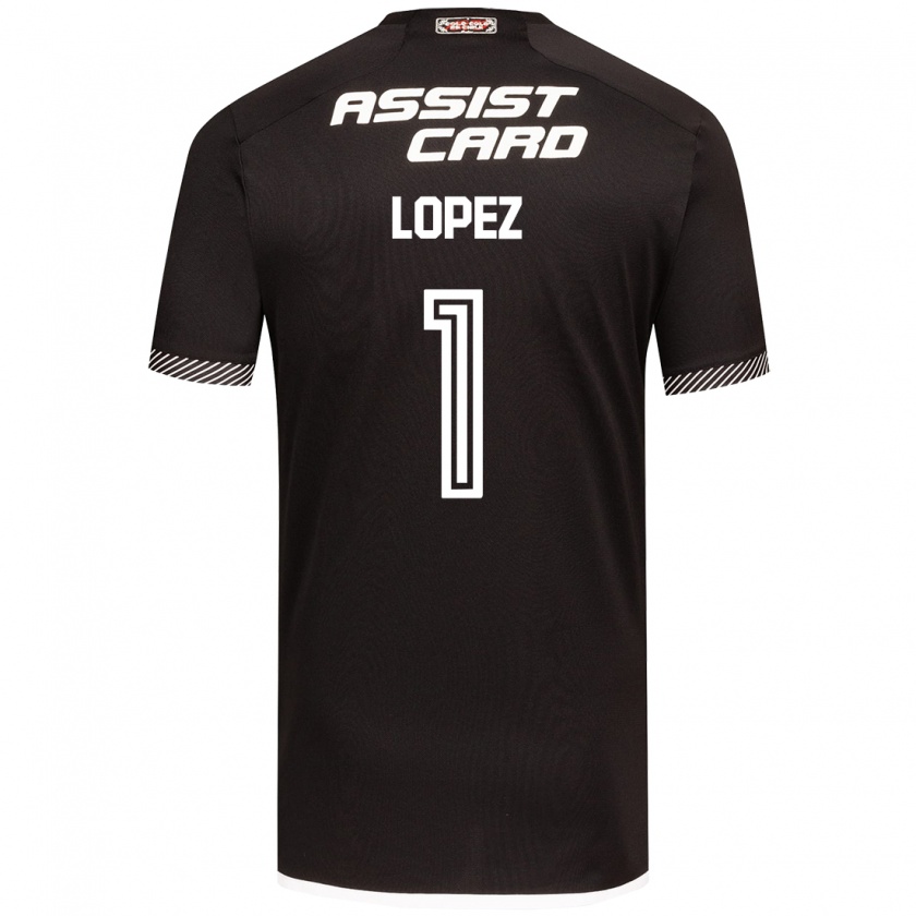 Kandiny Damen Yessenia López #1 Schwarz-Weiss Auswärtstrikot Trikot 2024/25 T-Shirt