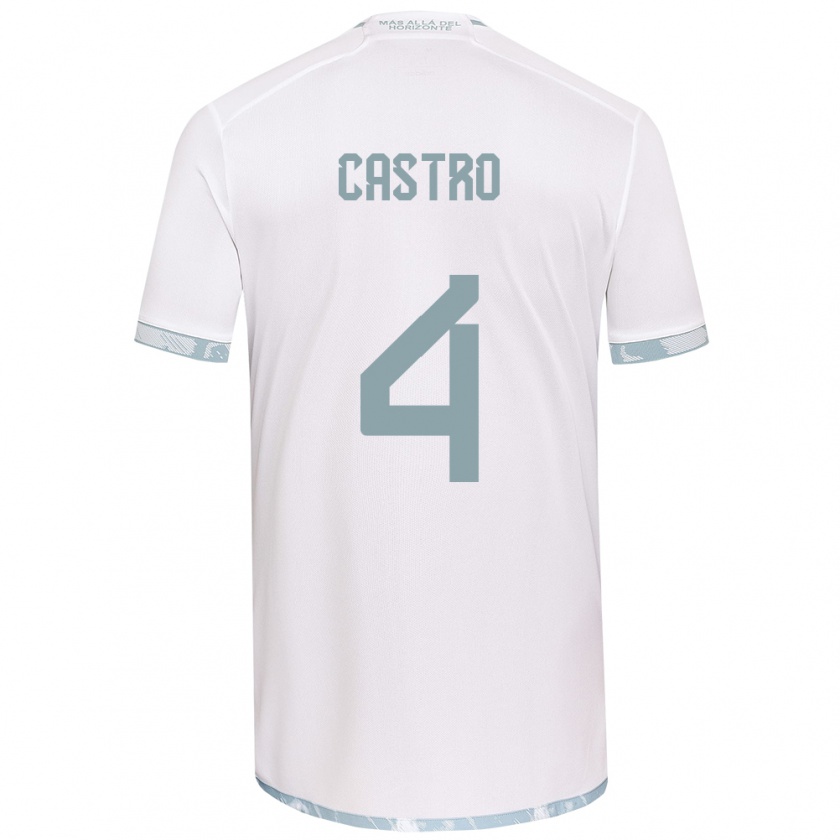 Kandiny Damen José Ignacio Castro #4 Weiß Grau Auswärtstrikot Trikot 2024/25 T-Shirt