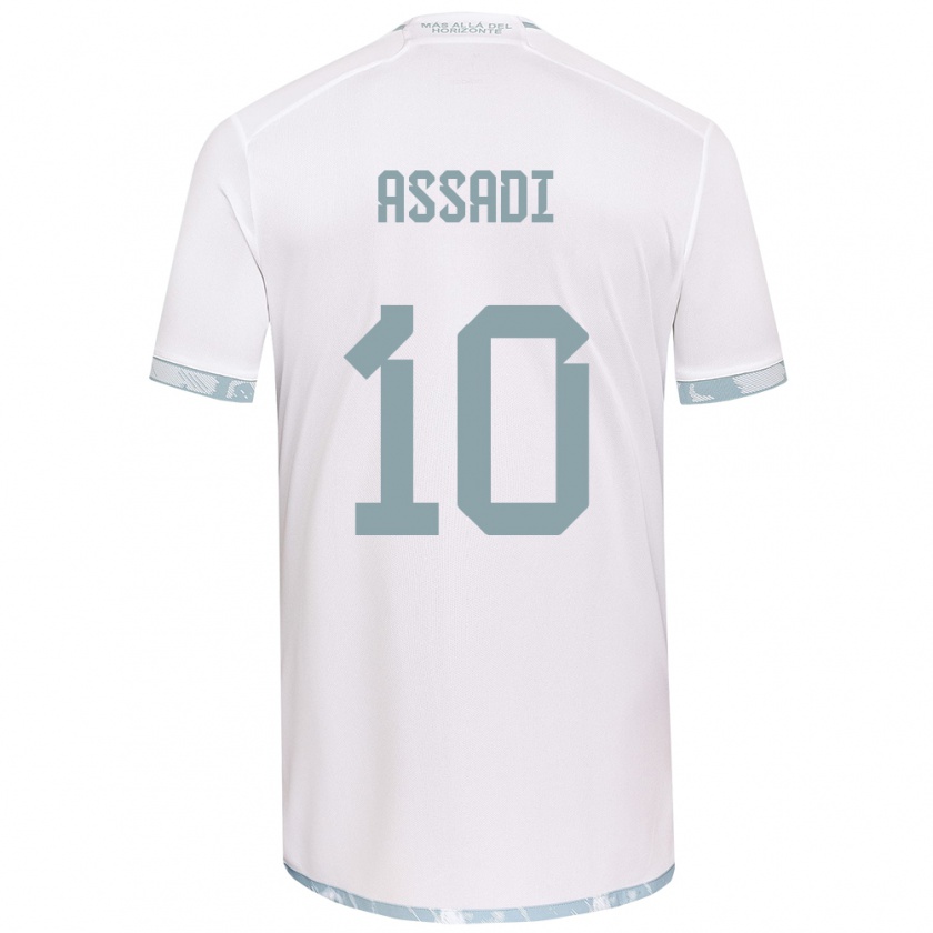 Kandiny Damen Lucas Assadi #10 Weiß Grau Auswärtstrikot Trikot 2024/25 T-Shirt