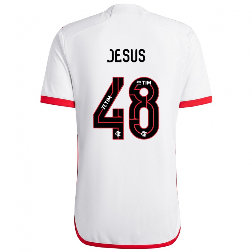 Kandiny Damen Igor Jesus #48 Weiß Rot Auswärtstrikot Trikot 2024/25 T-Shirt