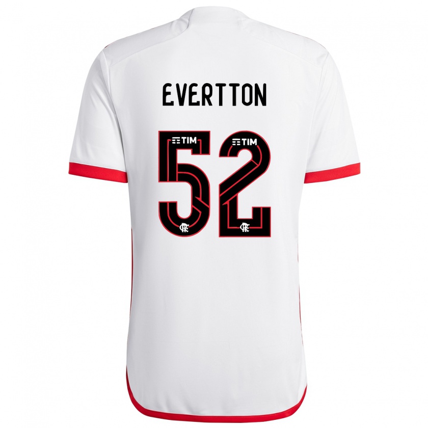 Kandiny Damen Evertton #52 Weiß Rot Auswärtstrikot Trikot 2024/25 T-Shirt