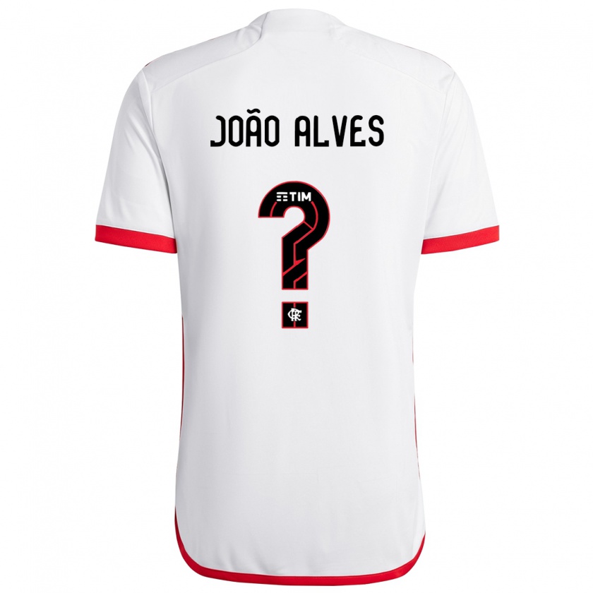 Kandiny Damen João Alves #0 Weiß Rot Auswärtstrikot Trikot 2024/25 T-Shirt