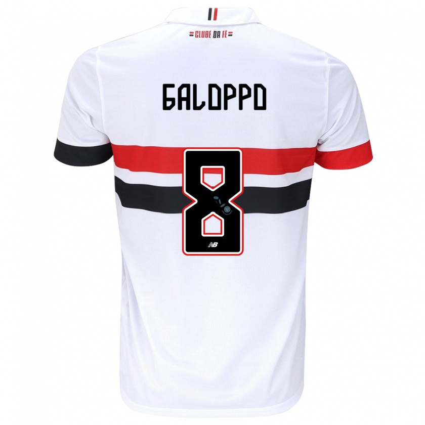 Kandiny Kinder Giuliano Galoppo #8 Weiß Rot Schwarz Heimtrikot Trikot 2024/25 T-Shirt