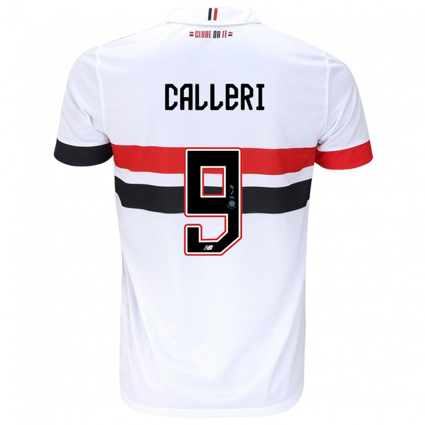 Kandiny Kinder Jonathan Calleri #9 Weiß Rot Schwarz Heimtrikot Trikot 2024/25 T-Shirt