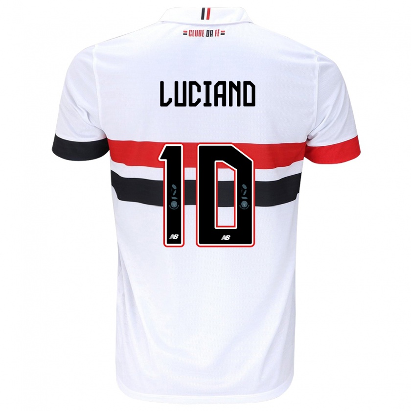 Kandiny Kinder Luciano #10 Weiß Rot Schwarz Heimtrikot Trikot 2024/25 T-Shirt