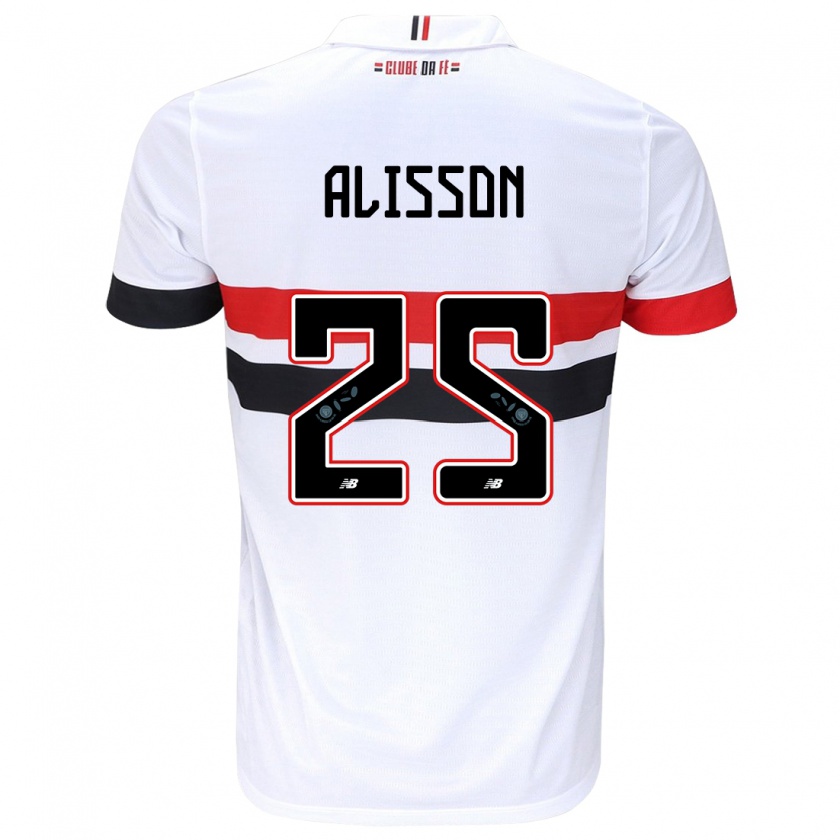 Kandiny Kinder Alisson #25 Weiß Rot Schwarz Heimtrikot Trikot 2024/25 T-Shirt