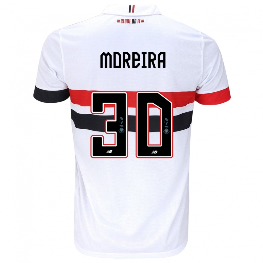 Kandiny Kinder João Moreira #30 Weiß Rot Schwarz Heimtrikot Trikot 2024/25 T-Shirt