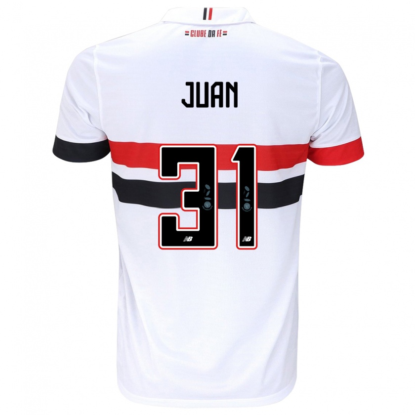 Kandiny Kinder Juan #31 Weiß Rot Schwarz Heimtrikot Trikot 2024/25 T-Shirt