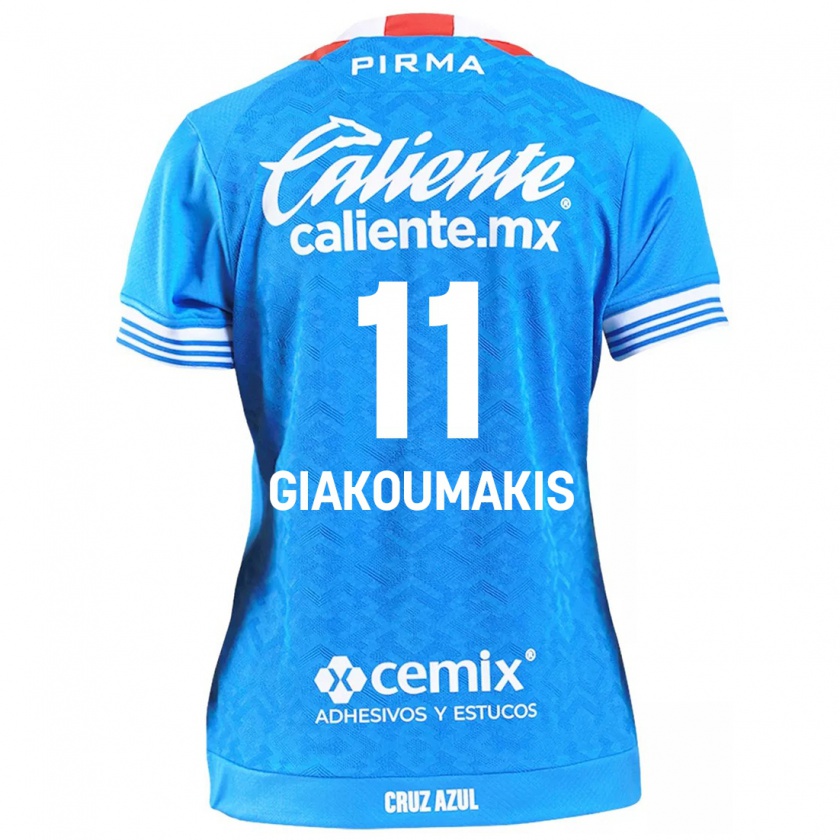 Kandiny Kinder Georgios Giakoumakis #11 Himmelblau Heimtrikot Trikot 2024/25 T-Shirt