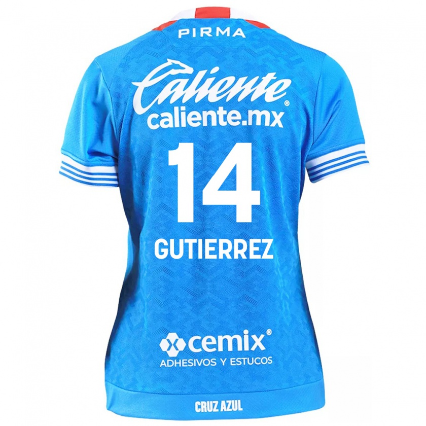 Kandiny Kinder Alexis Gutiérrez #14 Himmelblau Heimtrikot Trikot 2024/25 T-Shirt