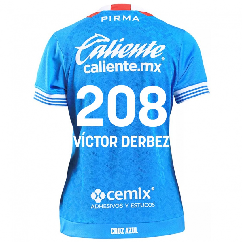 Kandiny Kinder Louis Víctor Derbez #208 Himmelblau Heimtrikot Trikot 2024/25 T-Shirt