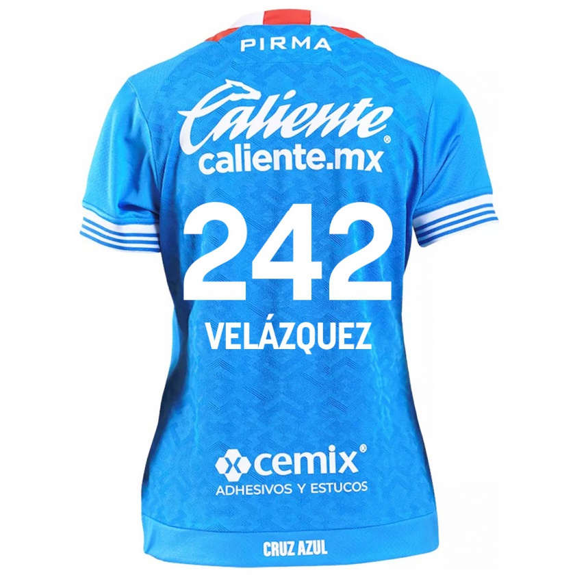 Kandiny Kinder Karol Velázquez #242 Himmelblau Heimtrikot Trikot 2024/25 T-Shirt