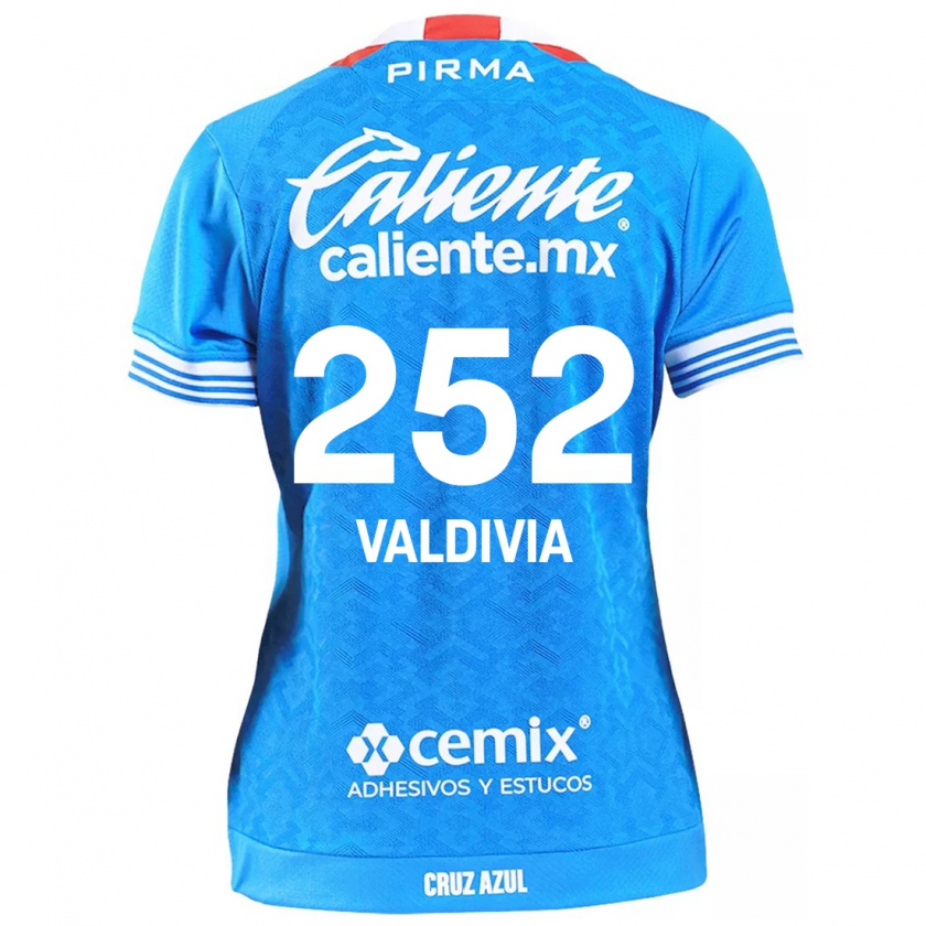 Kandiny Kinder Christian Valdivia #252 Himmelblau Heimtrikot Trikot 2024/25 T-Shirt