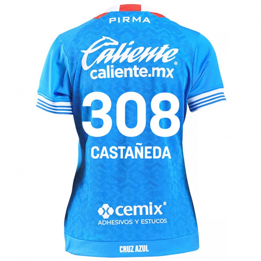 Kandiny Kinder Emiliano Castañeda #308 Himmelblau Heimtrikot Trikot 2024/25 T-Shirt