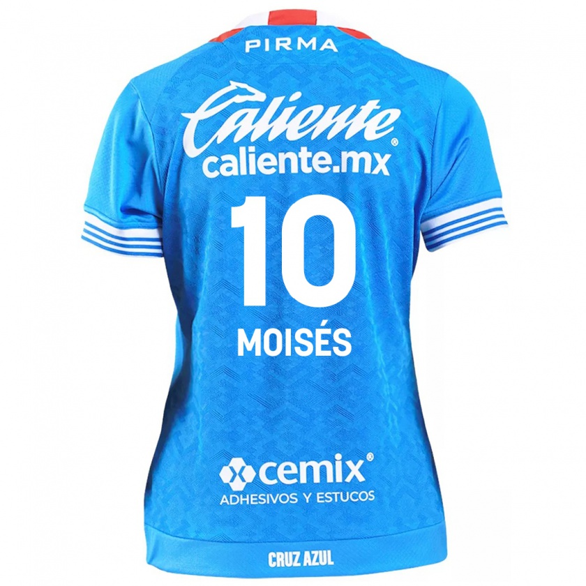 Kandiny Kinder Moisés Vieira #10 Himmelblau Heimtrikot Trikot 2024/25 T-Shirt