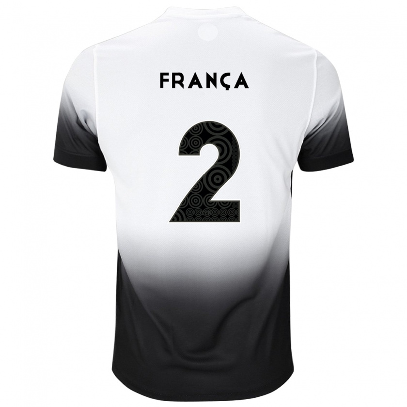 Kandiny Kinder Matheus França #2 Weiß Schwarz Heimtrikot Trikot 2024/25 T-Shirt