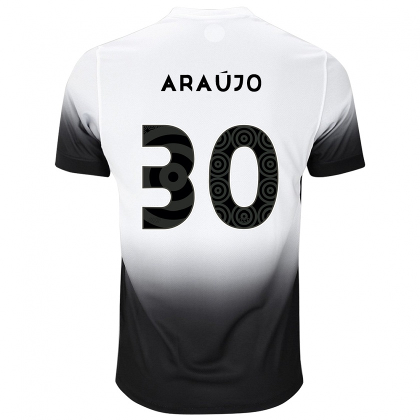 Kandiny Kinder Matheus Araújo #30 Weiß Schwarz Heimtrikot Trikot 2024/25 T-Shirt