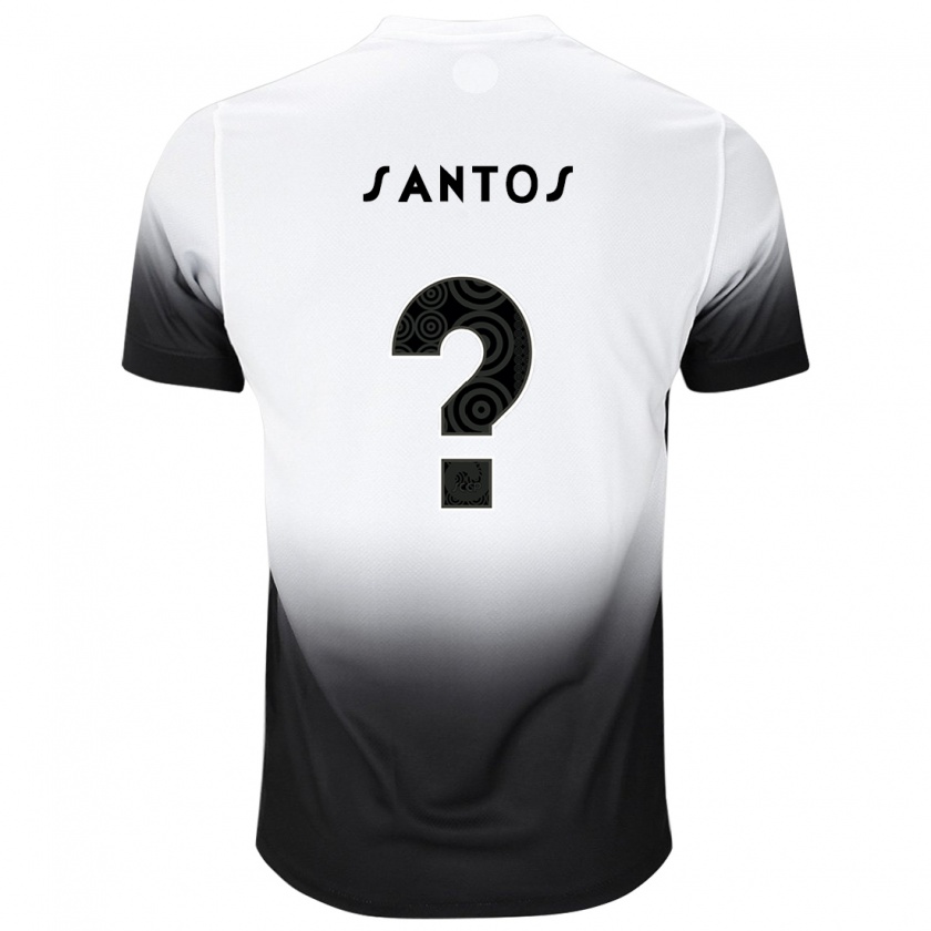 Kandiny Kinder Renato Santos #0 Weiß Schwarz Heimtrikot Trikot 2024/25 T-Shirt