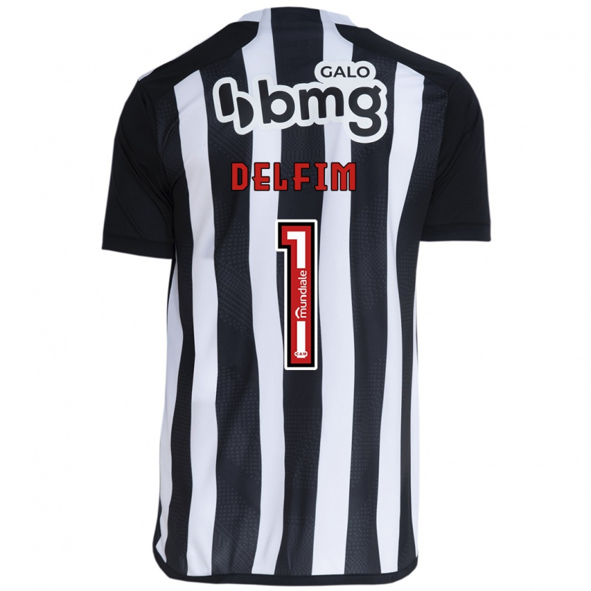 Kandiny Kinder Gabriel Delfim #1 Weiß Schwarz Heimtrikot Trikot 2024/25 T-Shirt