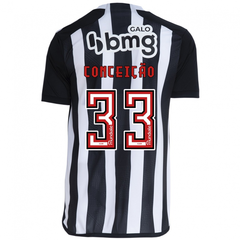 Kandiny Kinder Robert Conceição #33 Weiß Schwarz Heimtrikot Trikot 2024/25 T-Shirt