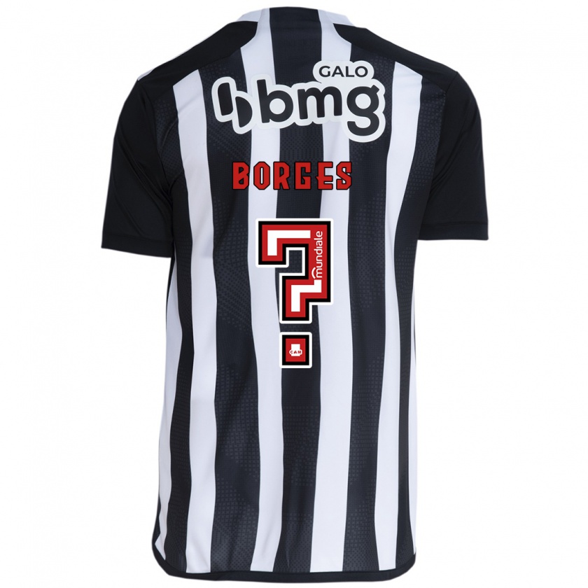 Kandiny Kinder Léo Borges #0 Weiß Schwarz Heimtrikot Trikot 2024/25 T-Shirt