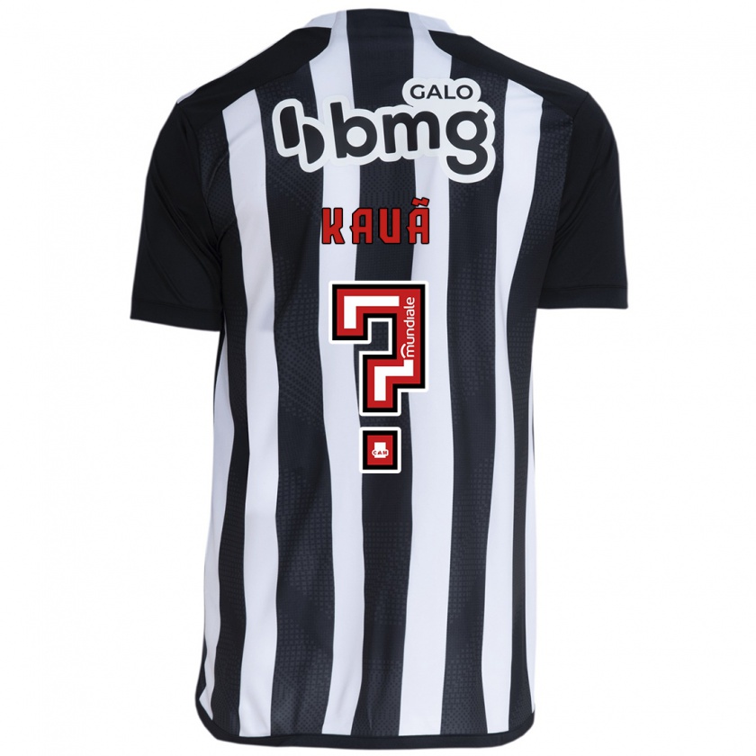 Kandiny Kinder David Kauã #0 Weiß Schwarz Heimtrikot Trikot 2024/25 T-Shirt