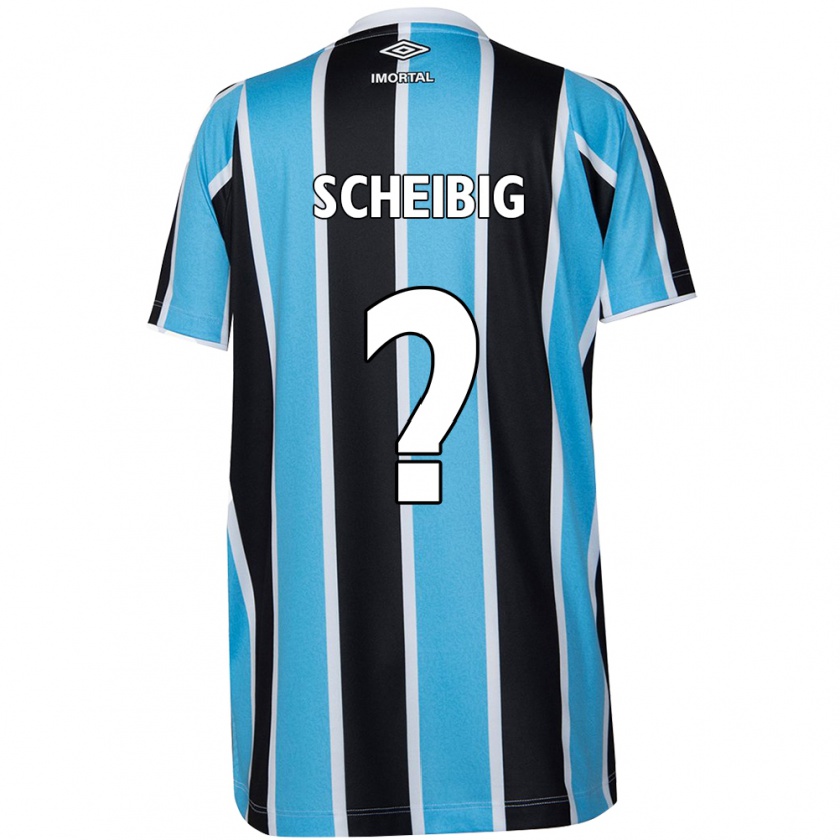 Kandiny Kinder Felipe Scheibig #0 Blau Schwarz Weiß Heimtrikot Trikot 2024/25 T-Shirt