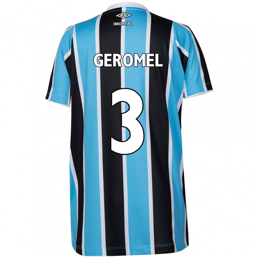 Kandiny Kinder Pedro Geromel #3 Blau Schwarz Weiß Heimtrikot Trikot 2024/25 T-Shirt