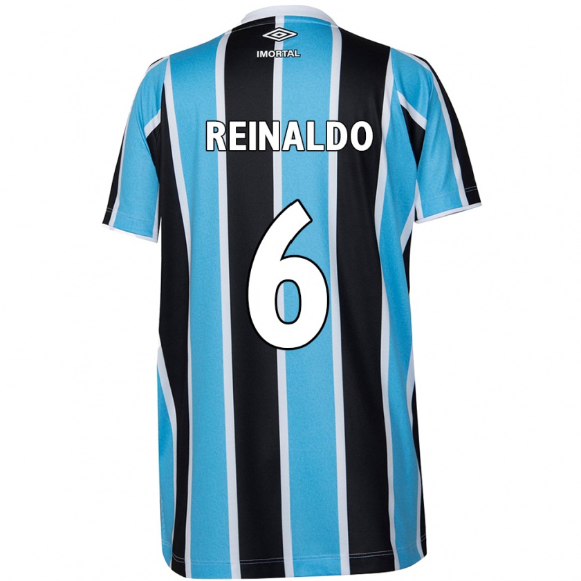 Kandiny Kinder Reinaldo #6 Blau Schwarz Weiß Heimtrikot Trikot 2024/25 T-Shirt