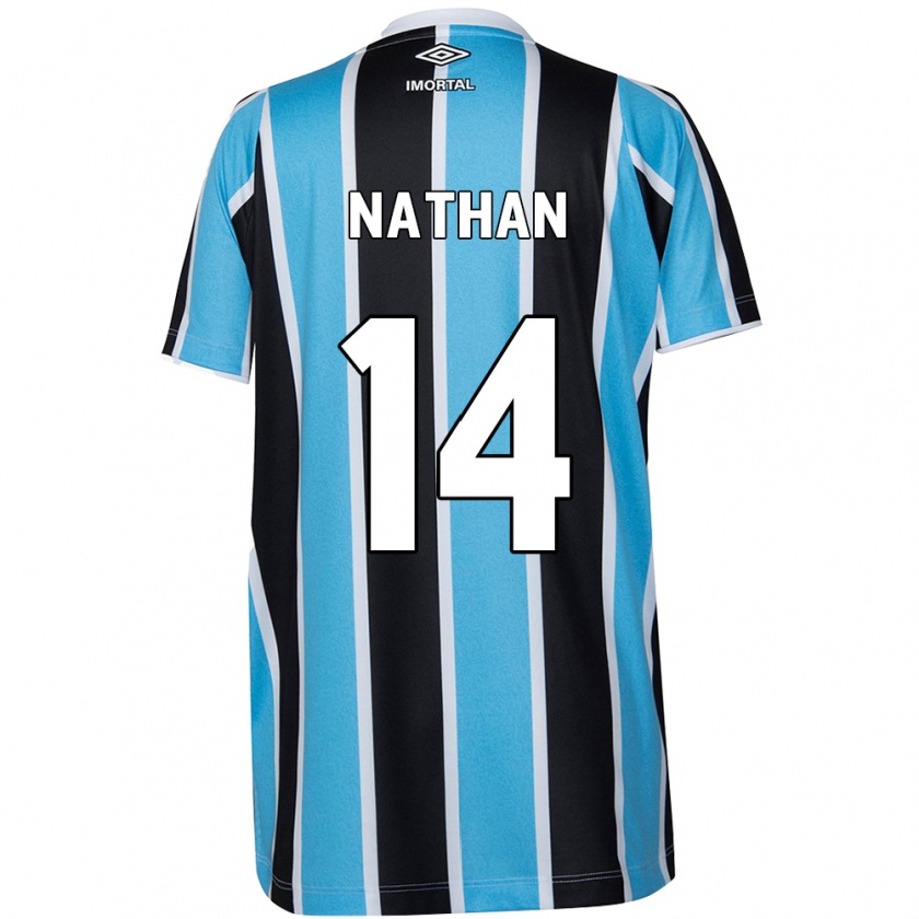 Kandiny Kinder Nathan #14 Blau Schwarz Weiß Heimtrikot Trikot 2024/25 T-Shirt