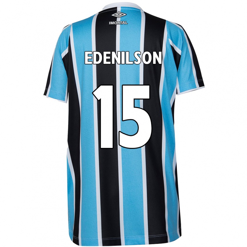 Kandiny Kinder Edenilson #15 Blau Schwarz Weiß Heimtrikot Trikot 2024/25 T-Shirt