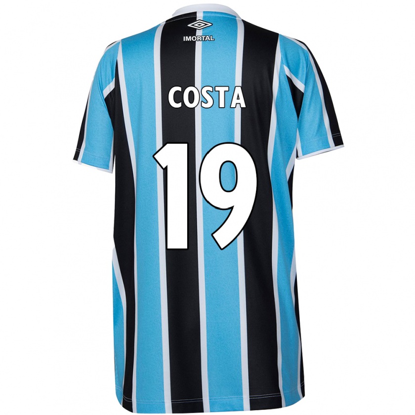 Kandiny Kinder Diego Costa #19 Blau Schwarz Weiß Heimtrikot Trikot 2024/25 T-Shirt