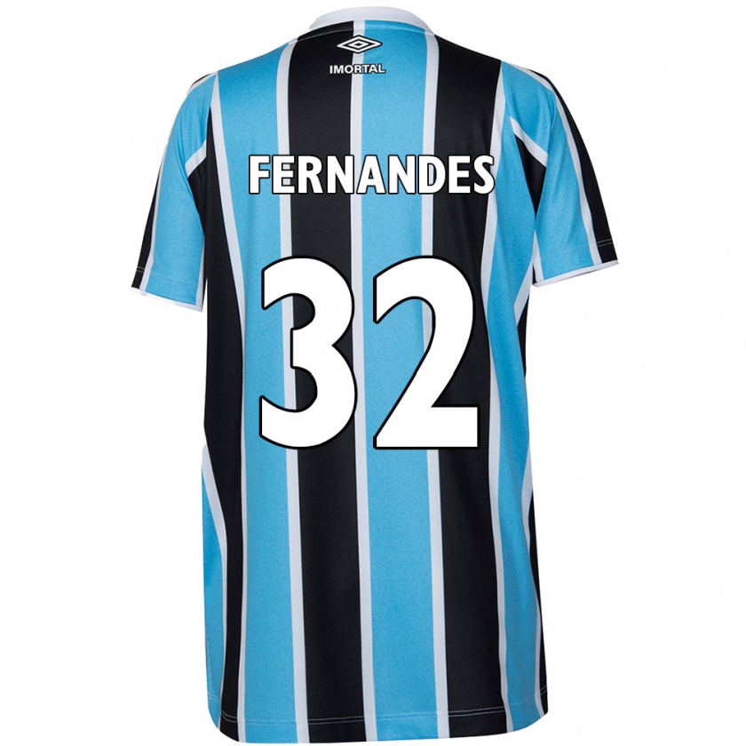 Kandiny Kinder Nathan Fernandes #32 Blau Schwarz Weiß Heimtrikot Trikot 2024/25 T-Shirt