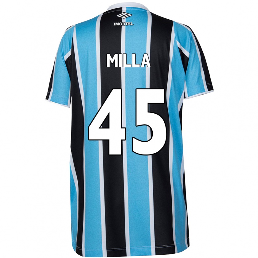 Kandiny Kinder Lucas Milla #45 Blau Schwarz Weiß Heimtrikot Trikot 2024/25 T-Shirt