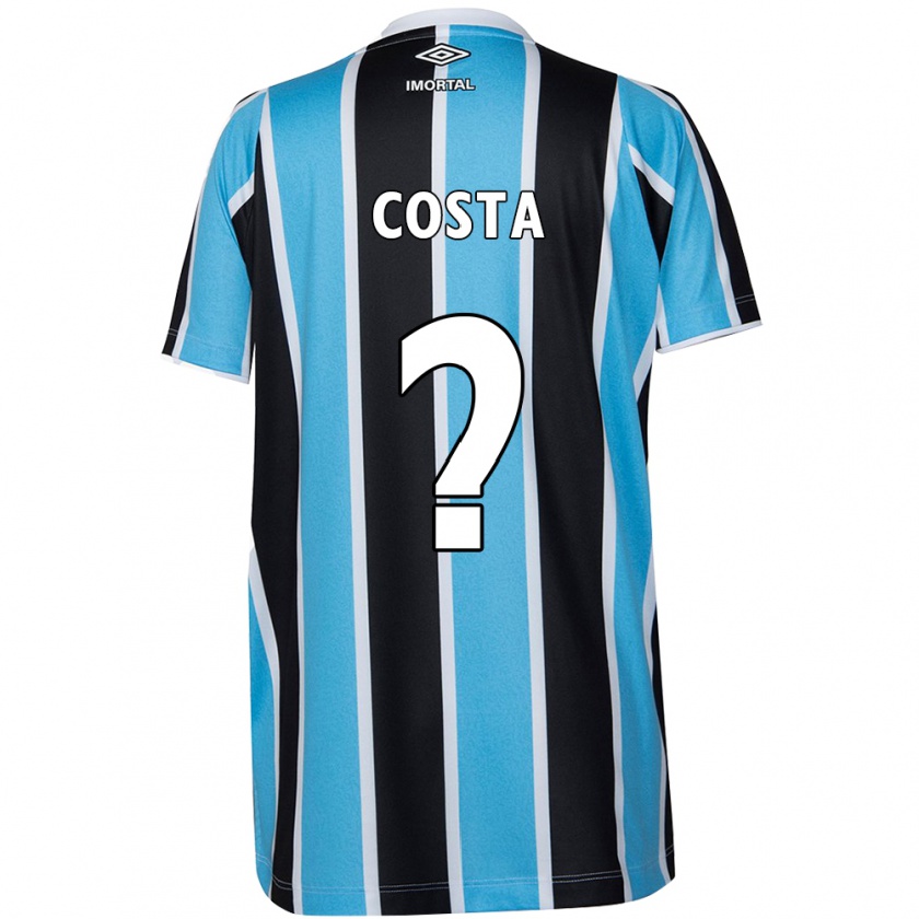 Kandiny Kinder Wesley Costa #0 Blau Schwarz Weiß Heimtrikot Trikot 2024/25 T-Shirt