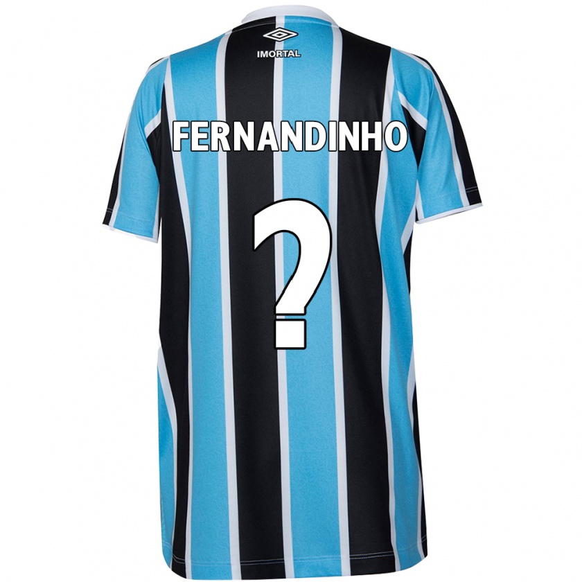 Kandiny Kinder Fernandinho #0 Blau Schwarz Weiß Heimtrikot Trikot 2024/25 T-Shirt