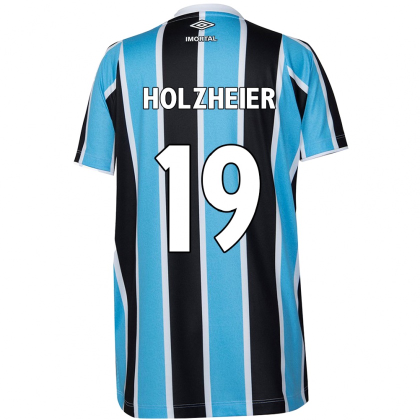 Kandiny Kinder Agostina Holzheier #19 Blau Schwarz Weiß Heimtrikot Trikot 2024/25 T-Shirt