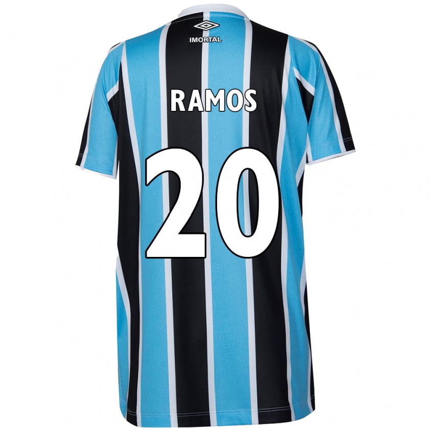 Kandiny Kinder Mónica Ramos #20 Blau Schwarz Weiß Heimtrikot Trikot 2024/25 T-Shirt