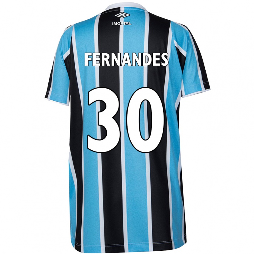 Kandiny Kinder Raquel Fernandes #30 Blau Schwarz Weiß Heimtrikot Trikot 2024/25 T-Shirt