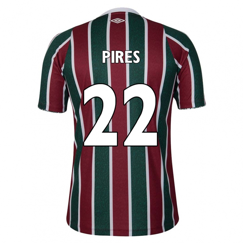 Kandiny Kinder Gabriel Pires #22 Grün Kastanienbraun Weiß Heimtrikot Trikot 2024/25 T-Shirt