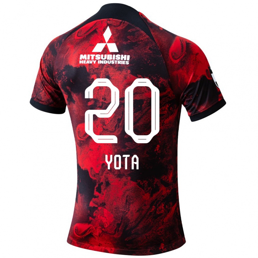 Kandiny Kinder Yota Sato #20 Rot Schwarz Heimtrikot Trikot 2024/25 T-Shirt