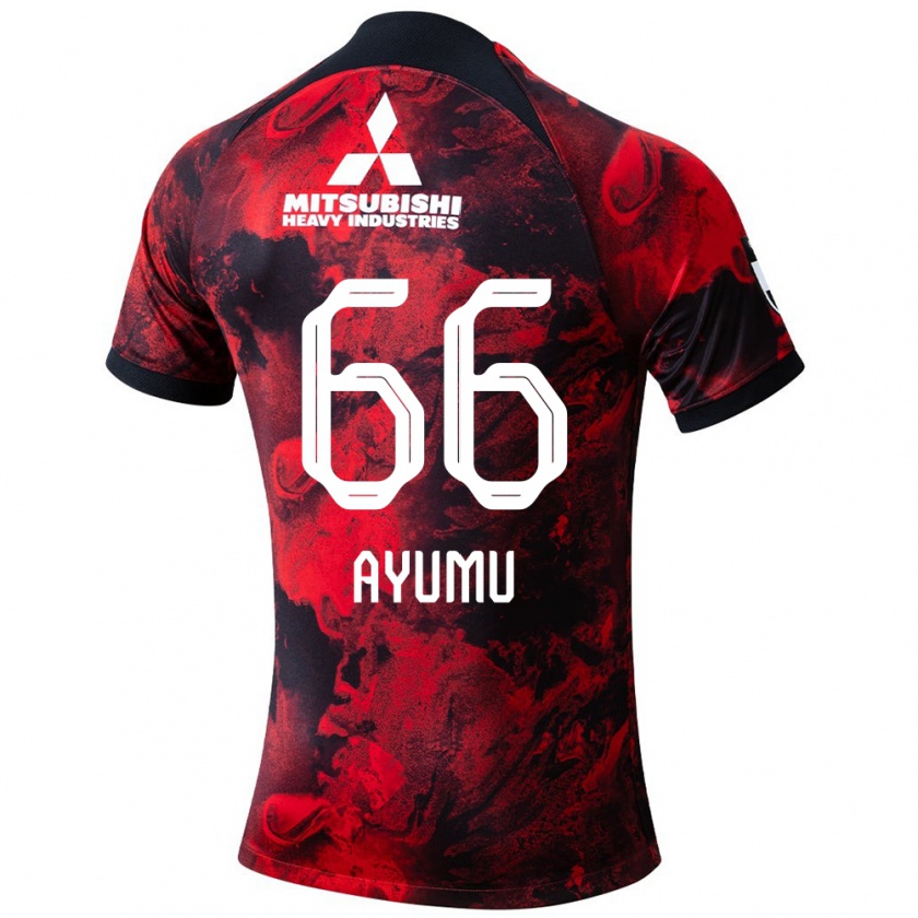 Kandiny Kinder Ayumu Ohata #66 Rot Schwarz Heimtrikot Trikot 2024/25 T-Shirt