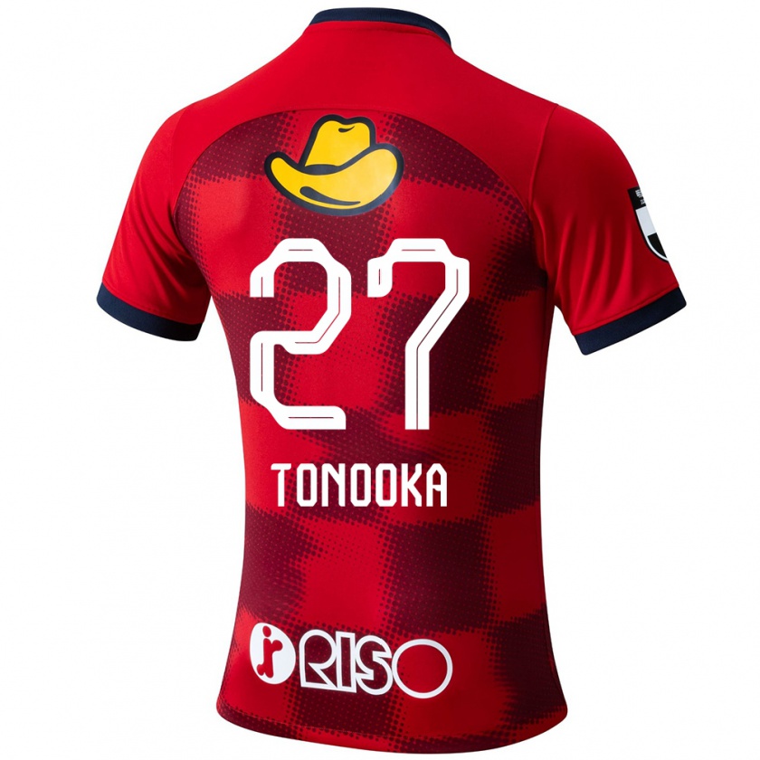 Kandiny Kinder Ryota Tonooka #27 Rot Blau Weiß Heimtrikot Trikot 2024/25 T-Shirt